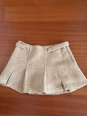 Textured Tweed Mini Skort NWOT M